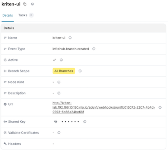 Infrahub Webhook