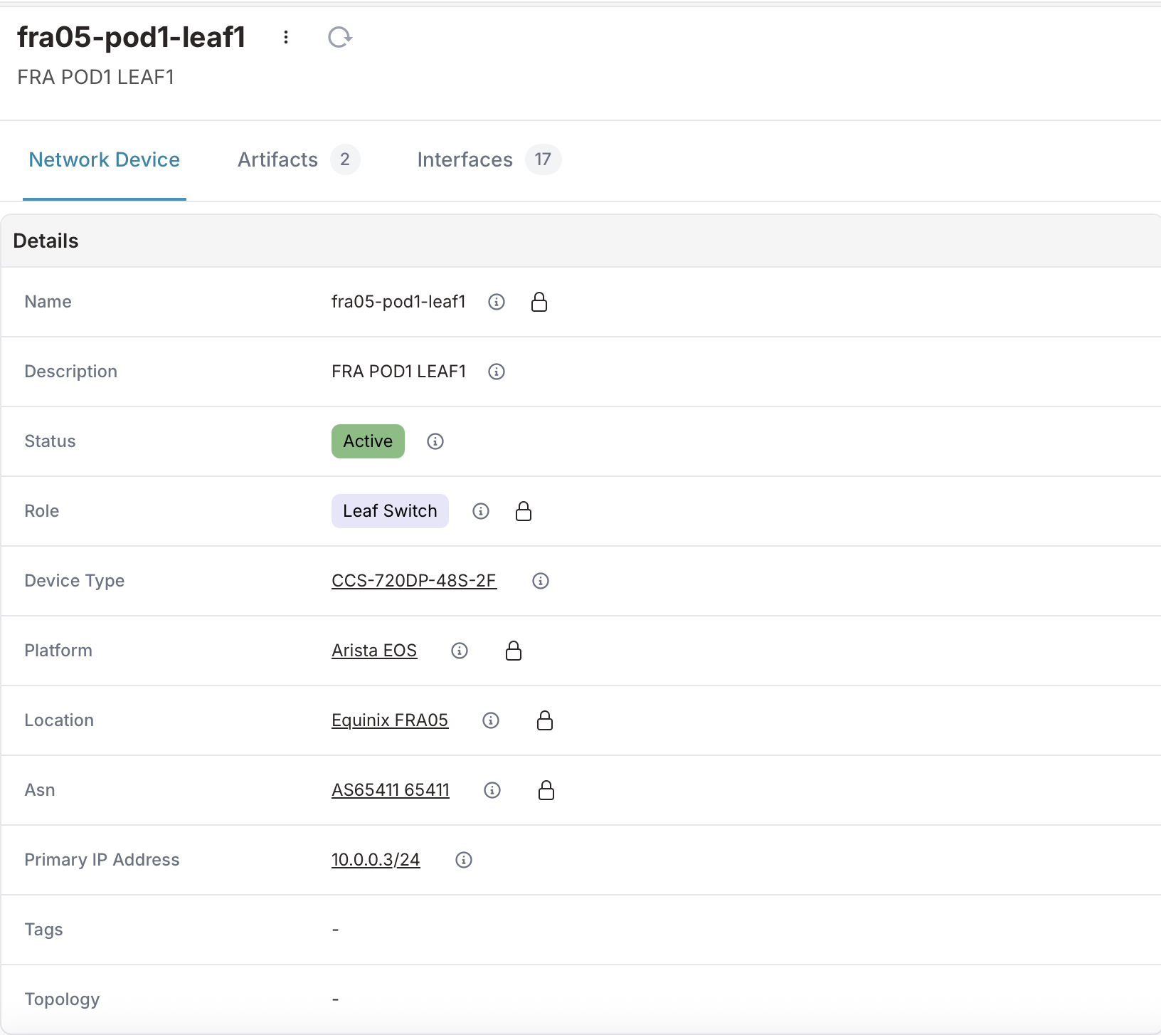 Infrahub Device Info