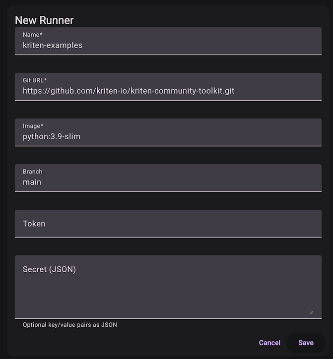 Kriten new runner