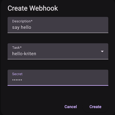 Kriten webhook