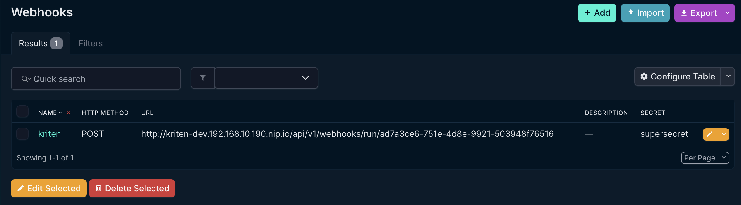 Netbox Webhook